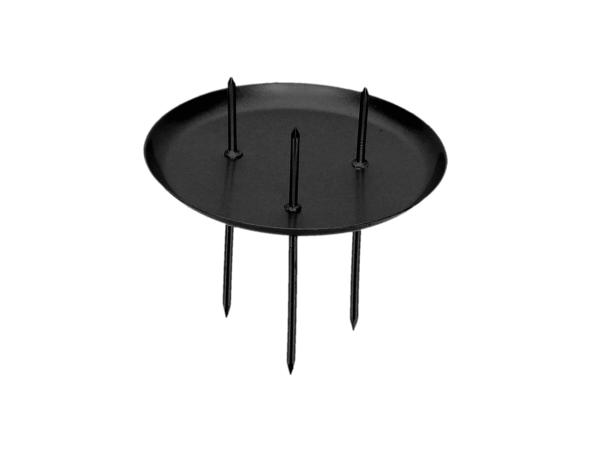 Kerzenteller Metall lackiert D8cm 3 Stifte WV Beutel 4 St für Kerze bis D7cm  8x7cm