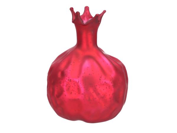 Vase Granatapfel Glas H16cm D13 H16cm