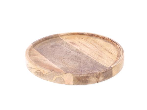 Holzplatte Mangoholz m Rand  D30 H3,5cm