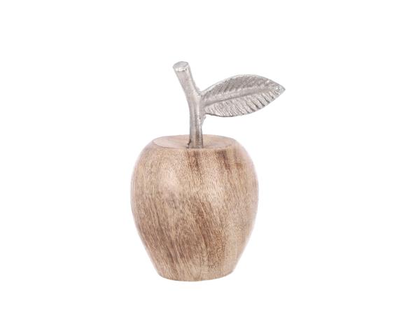 Apfel Holz m Alublatt z Stellen   