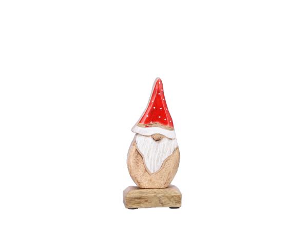 Wichtel Holz Mütze Fliegenpilz z Stellen   H17 B8 T5cm