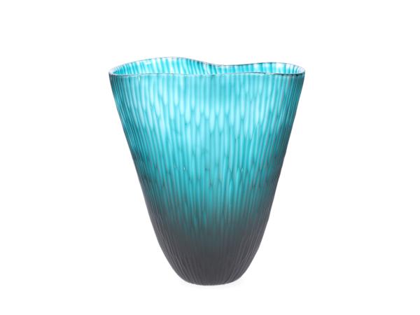 Vase Glas Arim geschliffen B22 T18 H29cm
