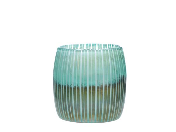 Vase Glas Amet geschliffen handmade  