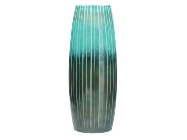 Vase Glas Amet geschliffen handmade D14 H35,7cm