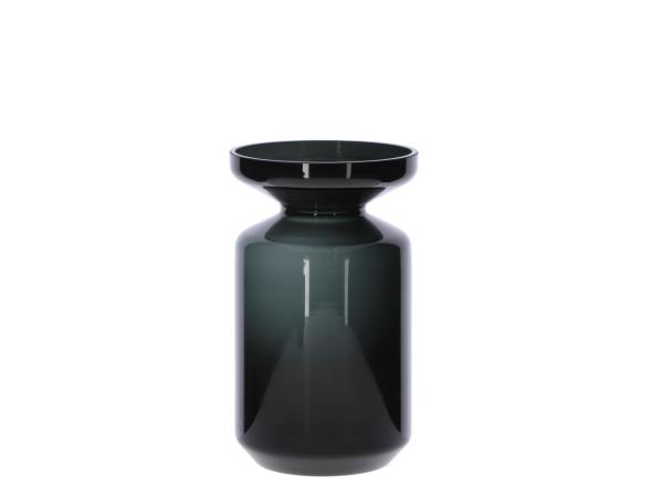 Vase Glas Zwiebelvase cold cut durchgefärbt mundgeblasen D12 H20cm