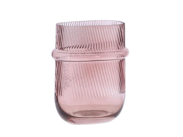 Vase Glas Ovarim farbig lackiert 