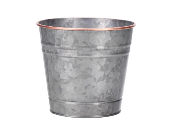 Topf Zink Kupferrand D13 H12cm
