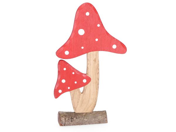 Fliegenpilz x2 Holz a Sockel
!! Aktionsartikel- Kein Umtausch / Rückgabe möglich !! B15 T5 H26,5cm