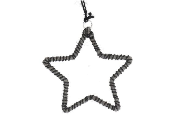 Stern Jute-Perlen z Hängen  D15cm