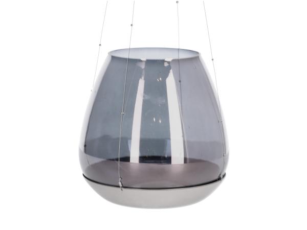 Hänger Glas i Messingschale Draht-Drops  D15 L45cm