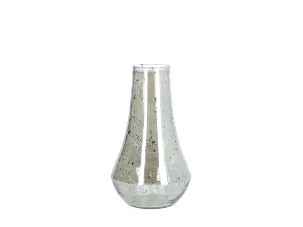 Vase Glas handmade Dropshape Stonefinish  D14 H24cm