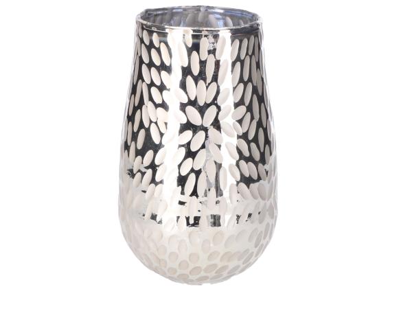 Vase Glas geschliffen leavestyle  D10 H16cm