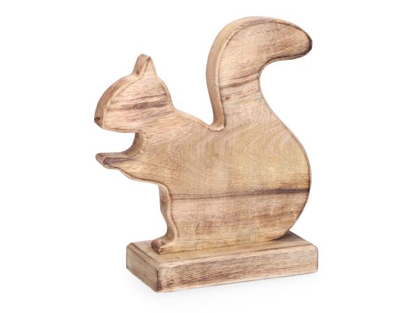 Eichhörnchen Holz Mango B18 T8 H23cm