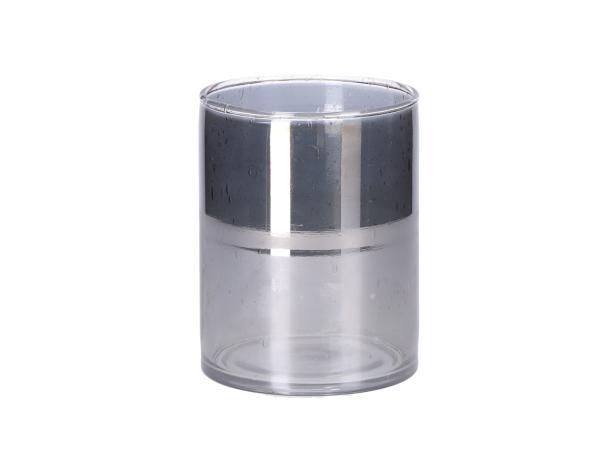 Glas Zylinder bubble smokegrey D10 H13cm
