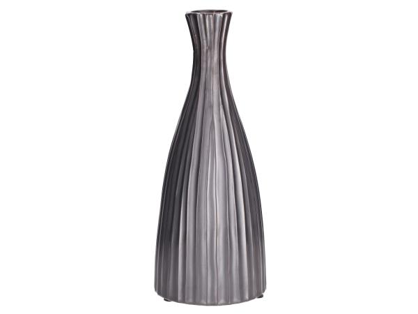 Vase Vesu Keramik Glasur metal black  D12 H30cm