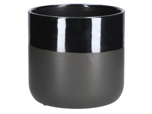 Topf Charisma Keramik glasur 2tone black-navy  D17,5 H16,5cm