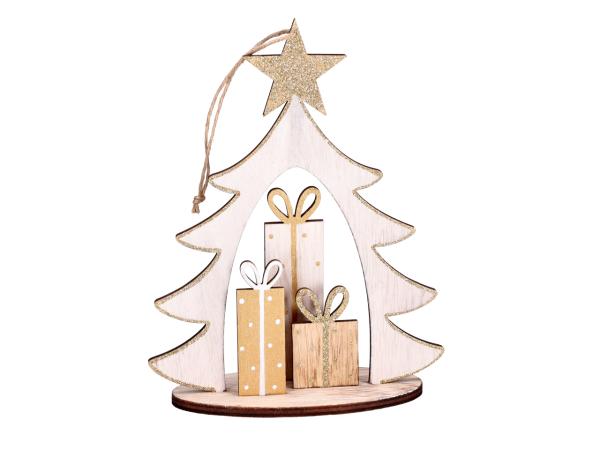 Tannenbaum Geschenke Deko z Stellen-Hängen  B18 T8 H24cm