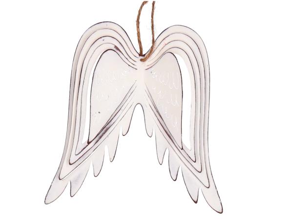 Engelsflügel Blech 3D z Hängen  D15cm