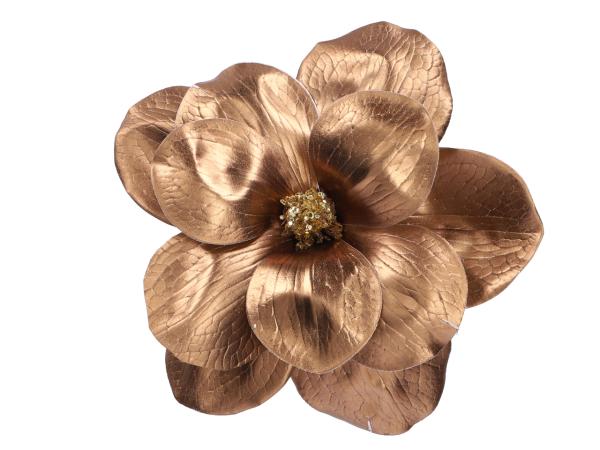 Magnolie Blüte metallic Stoff gedrahtet  D45cm