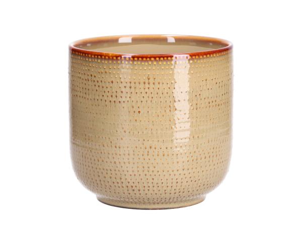 Topf Boheme Keramik Stoneware glasiert  D15,5 H14,5cm
