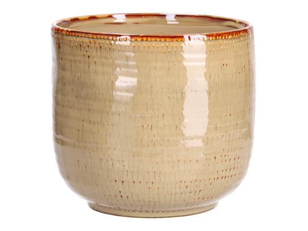 Topf Boheme Keramik Stoneware glasiert  D16 H16,5cm