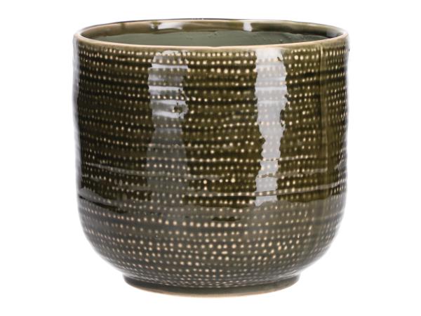 Topf Boheme Keramik Stoneware glasiert  D16 H16,5cm