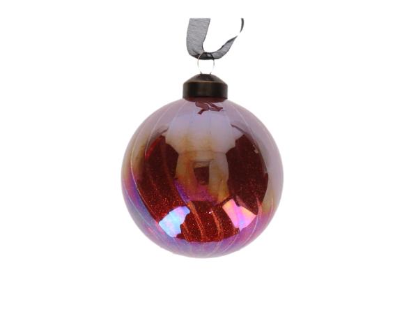 Weihnachtskugel Lyster Wave inside Glitter  D8cm
