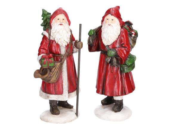 Nikolaus Tradition Polyresin bemalt 2Mod  D8 H17cm