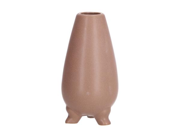 Vase Olive Porzellan a 3Fuss Mattglasur  D7,7 H15cm