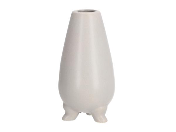 Vase Olive Porzellan a 3Fuss Mattglasur  D7,7 H15cm