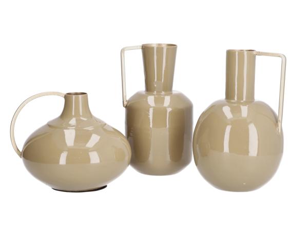Vase Metall emailliert 3Mod D12/13,5/15 H13-