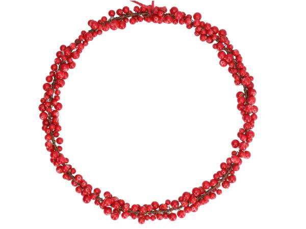 Ring Loop rote Beeren z Hängen  D25cm