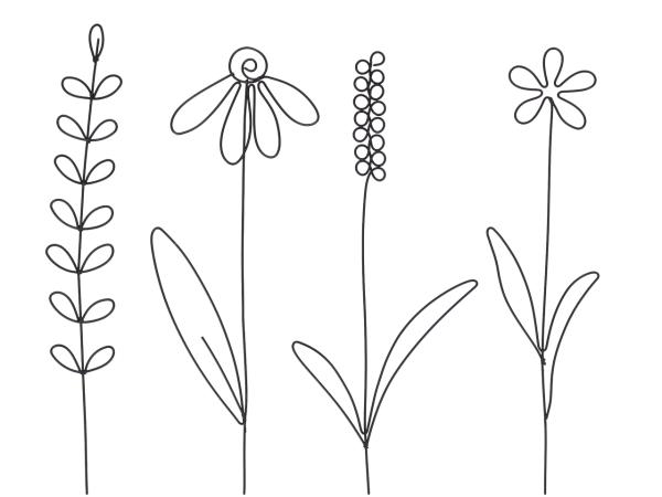 Sortiment 4 St Stecker Draht Wiesenblumen 4Mod filigran L20cm