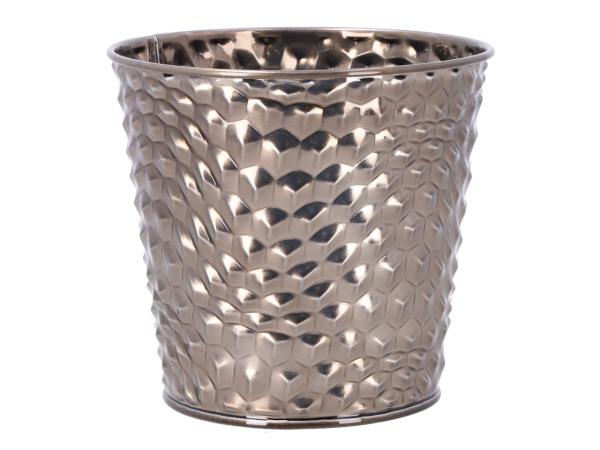 Topf Zink Kroko PrägungTopf Zink Kroko Prägung D15,5 H14,6cm