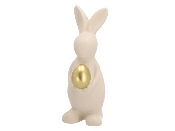 Hase Goldei Porzellan mattglasur B6,7 T5,3 H14,2cm