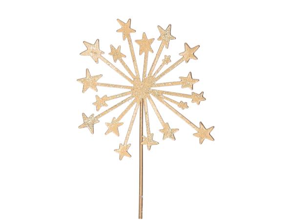 Stecker Sterne Feuerwerk Metall beglittert D9 L41cm