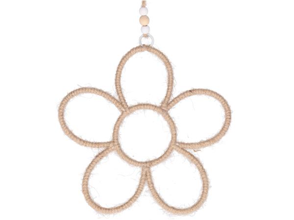 Blüte Draht/Jute z Hängen D17cm
