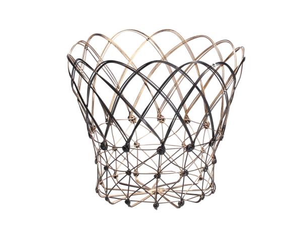 Topf Draht filigran geflochten D17 H15cm