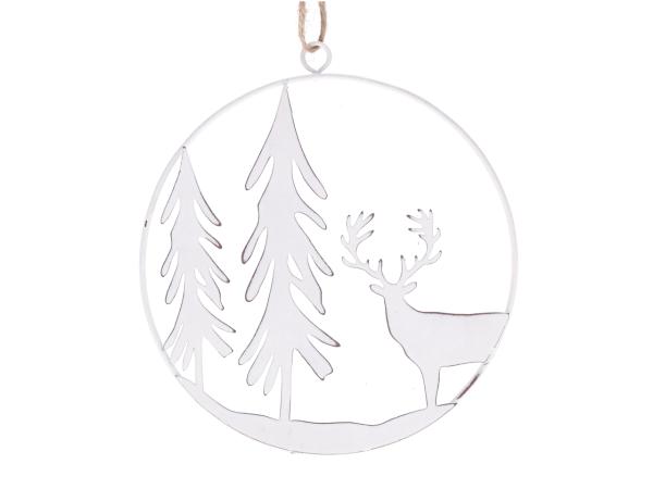 Hänger Metall Winterlandschaft 2Mod D15cm