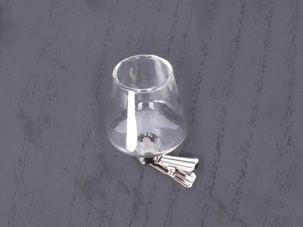 Clipvase Glas konisch mundgeblasen D4,2 H6,8cm