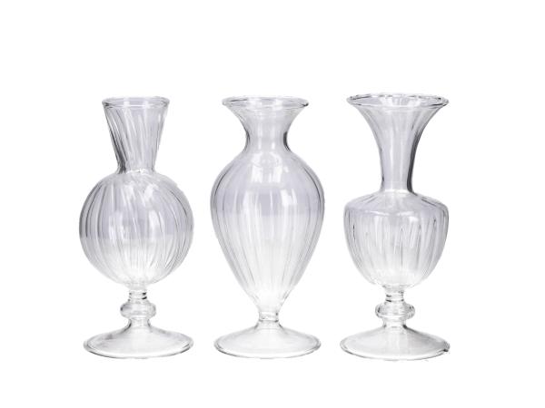 Tischvase Glas Tiffany 3Mod mundgeblasen D7 H15cm