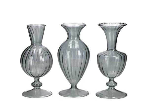 Tischvase Glas Tiffany 3Mod mundgeblasen D7 H15cm