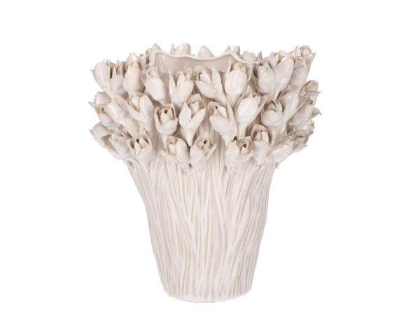 Vase Knospen Porzellan handgefertigt glasiert 