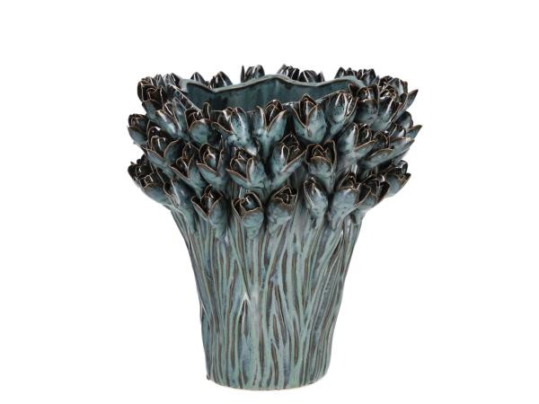 Vase Knospen Porzellan handgefertigt glasiert 