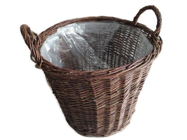 Pflanzkübel Spaltweide m Henkel D(36)50 H40/48cm