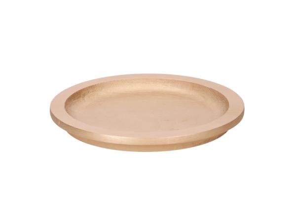 Tablett Teller Holz mit Rand rund gedrechselt 