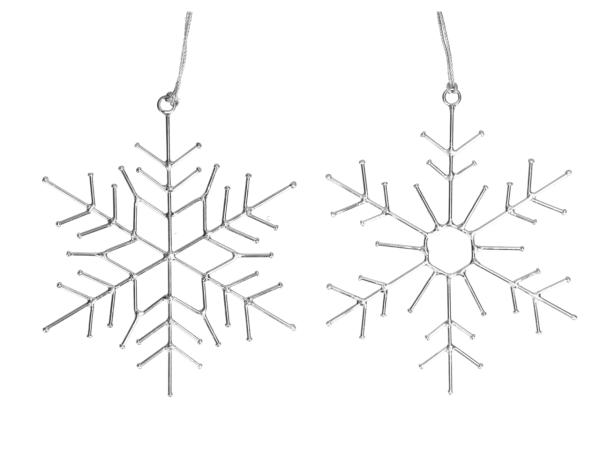 Schneeflocke Draht gelötet 2Mod z Hängen D15cm
