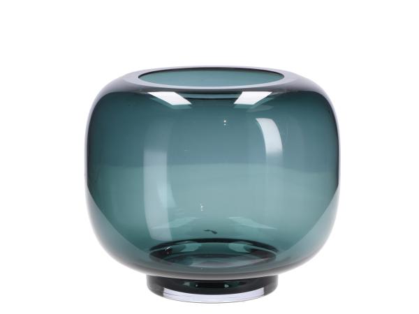 Kugelvase Glas cold cut durchgefärbt mundgeblasen 
