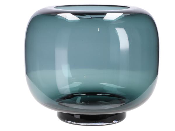 Kugelvase Glas cold cut durchgefärbt mundgeblasen D29,5 H25cm