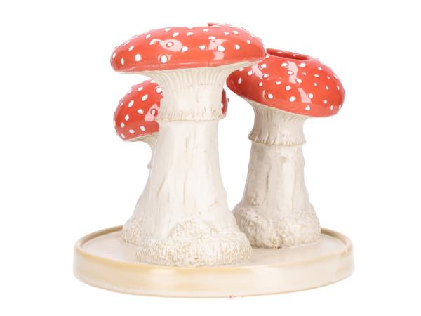 Vasentablett Fliegenpilz x3 D17 H10-13,5cm